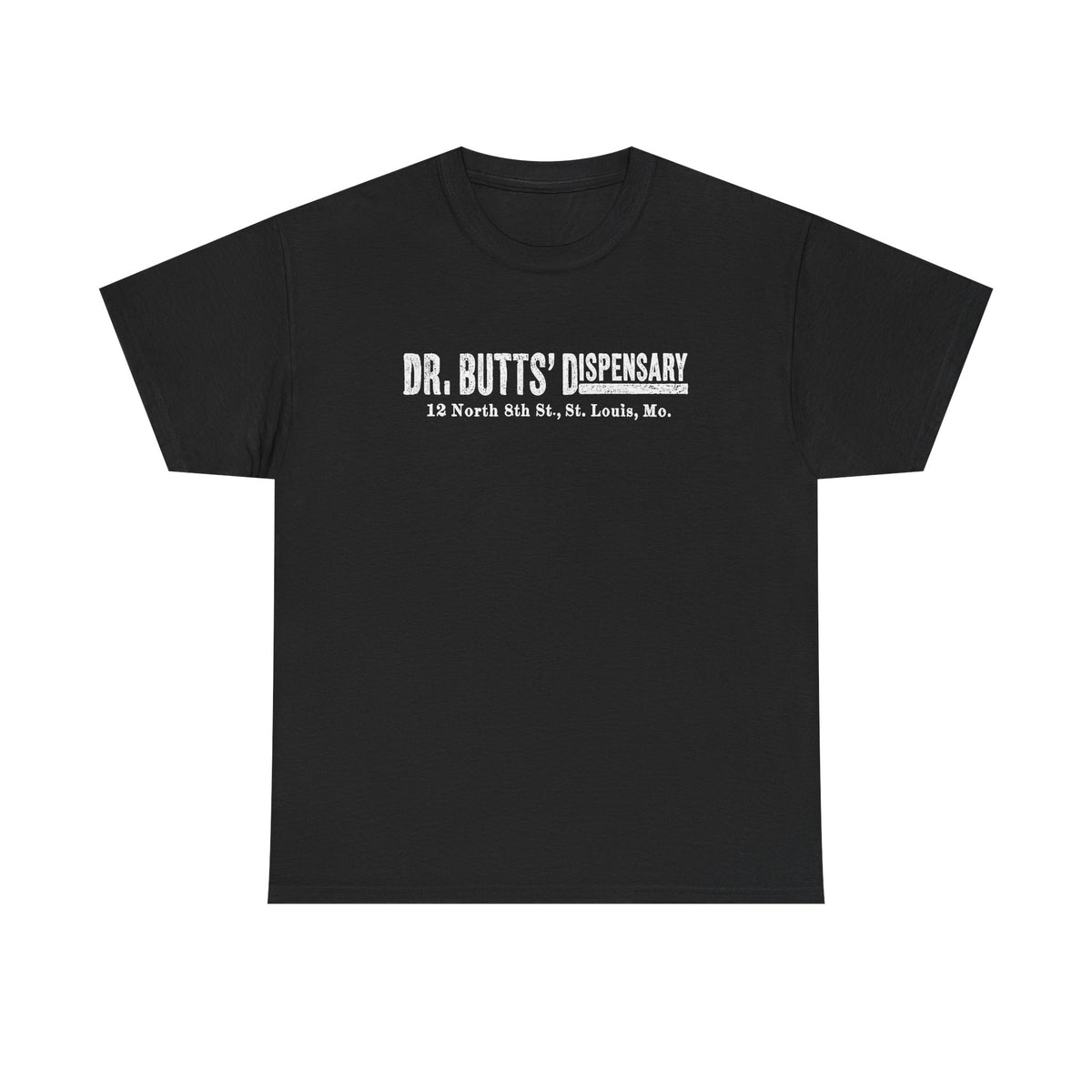 Dr. Butts' Dispensary St. Louis 1881 Tee – Vintage Apothecary Logo Shirt