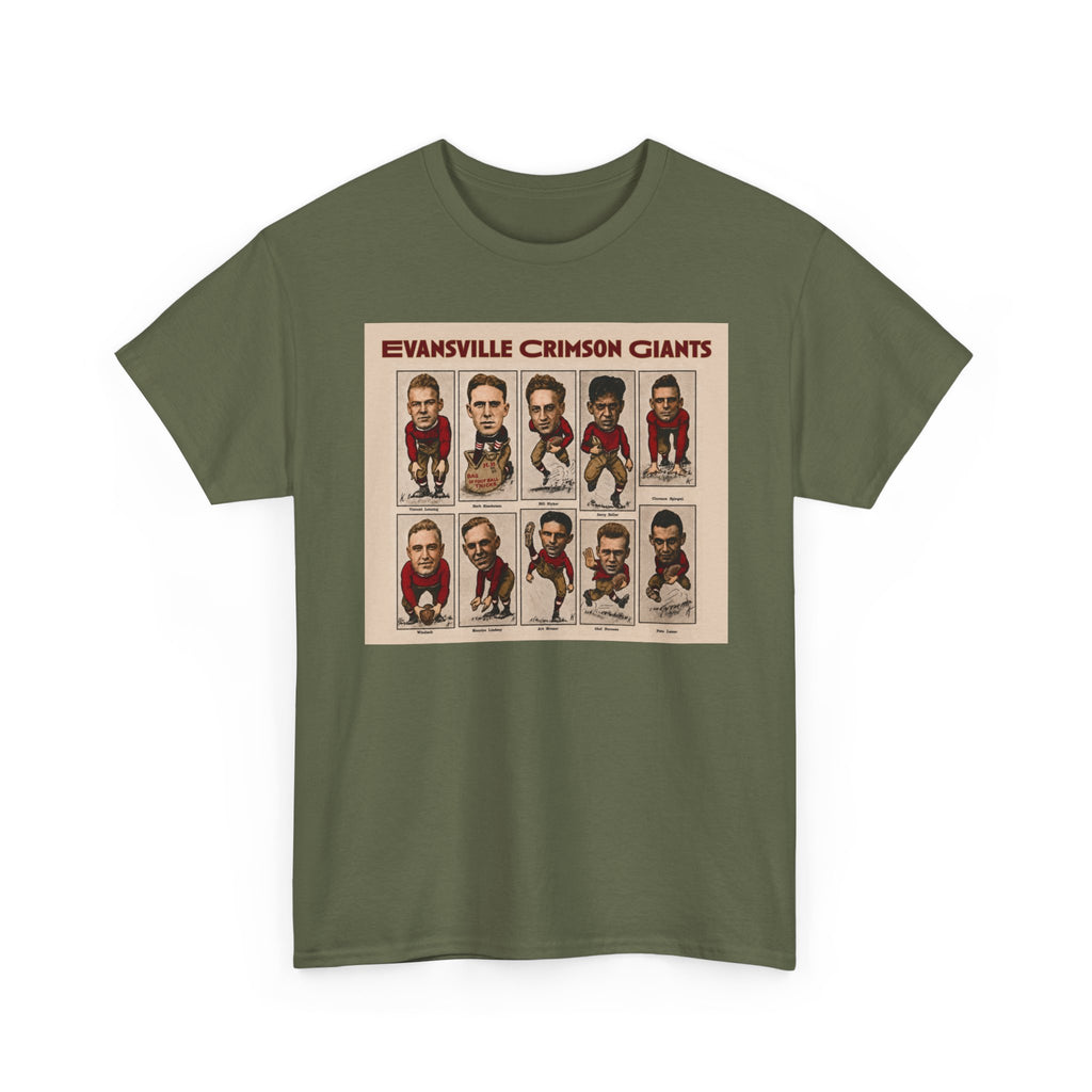 Evansville Crimson Giants Vintage Football Player Card Tee