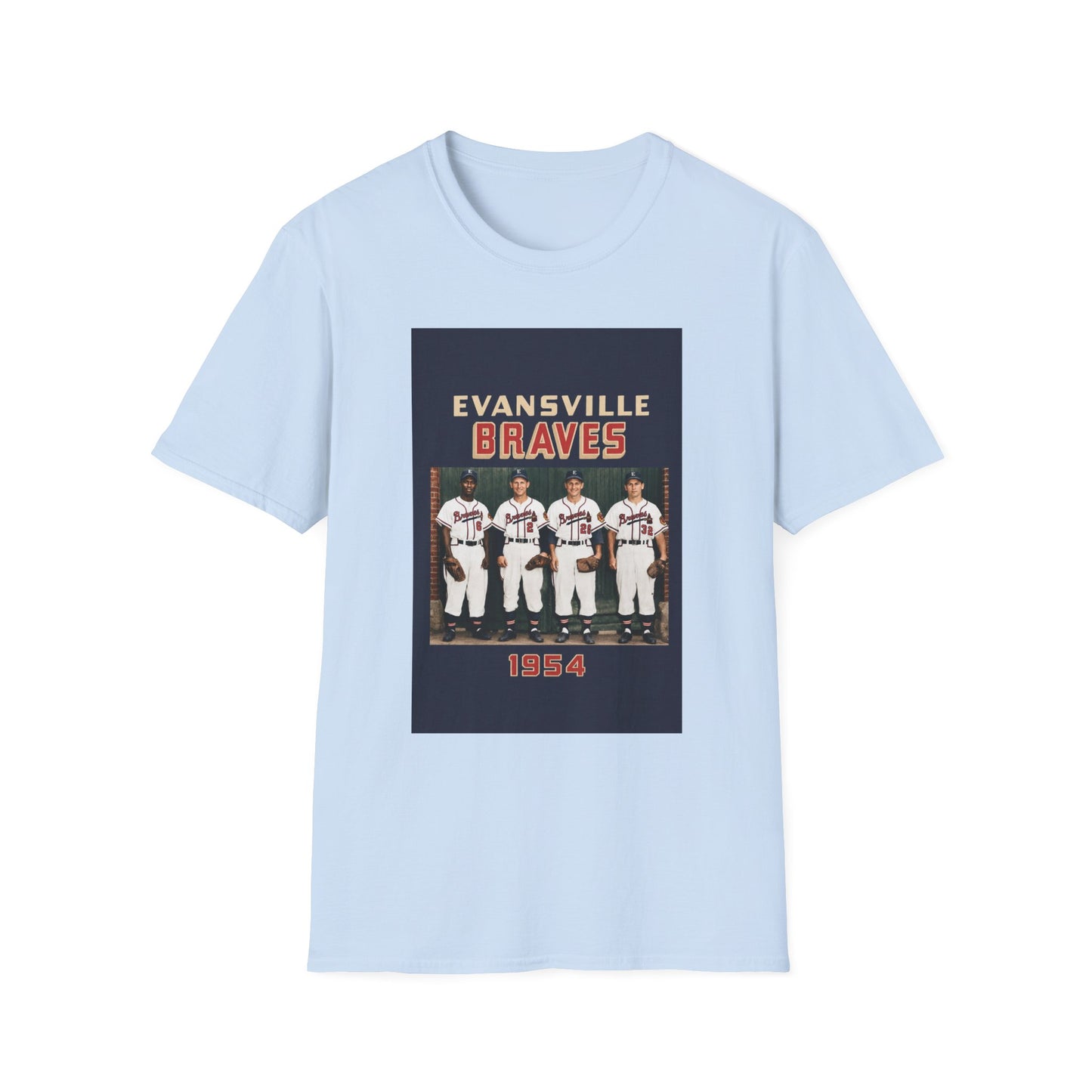 Evansville Braves Vintage Baseball T-Shirt — 1954 Team Photo