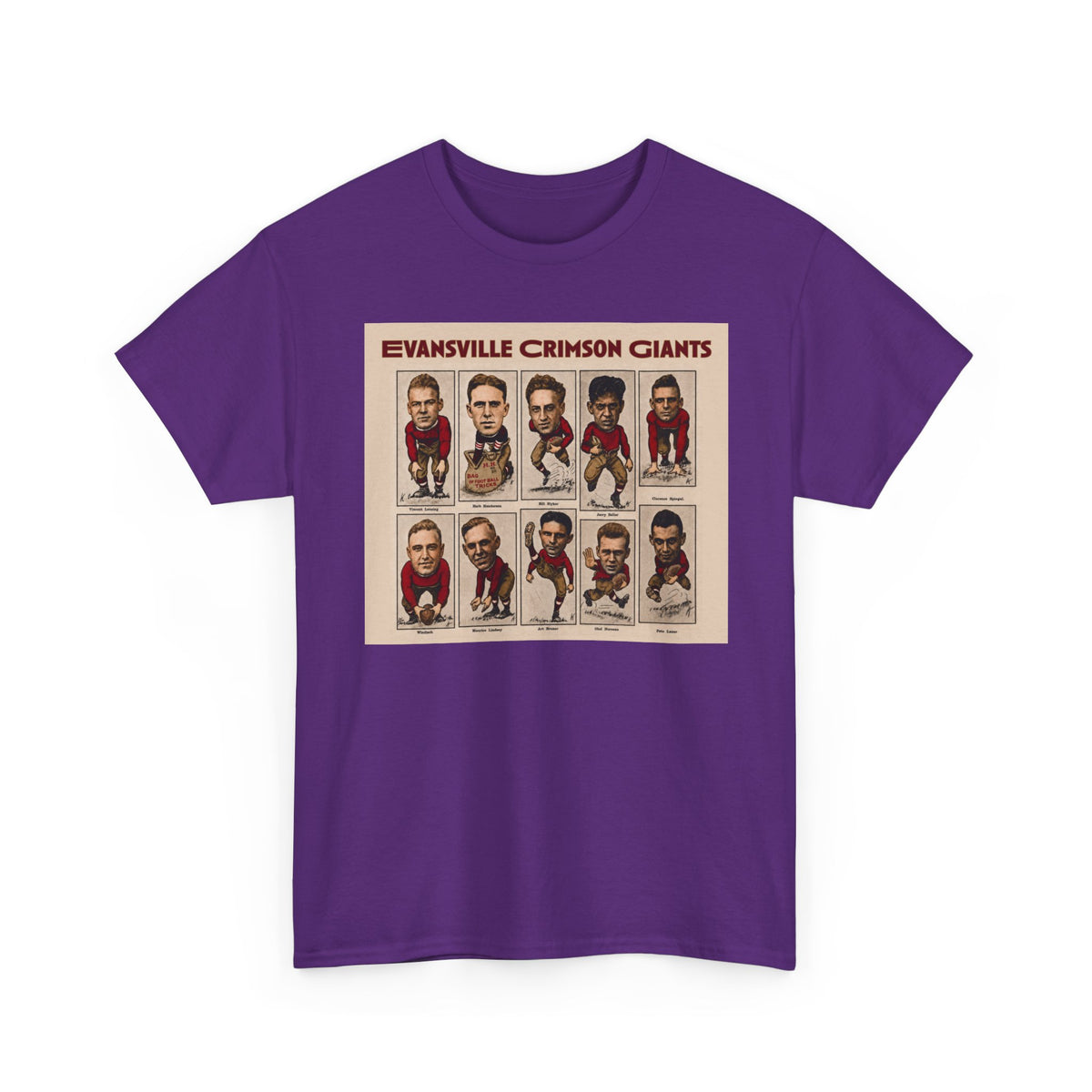 Evansville Crimson Giants Vintage Football Player Card Tee