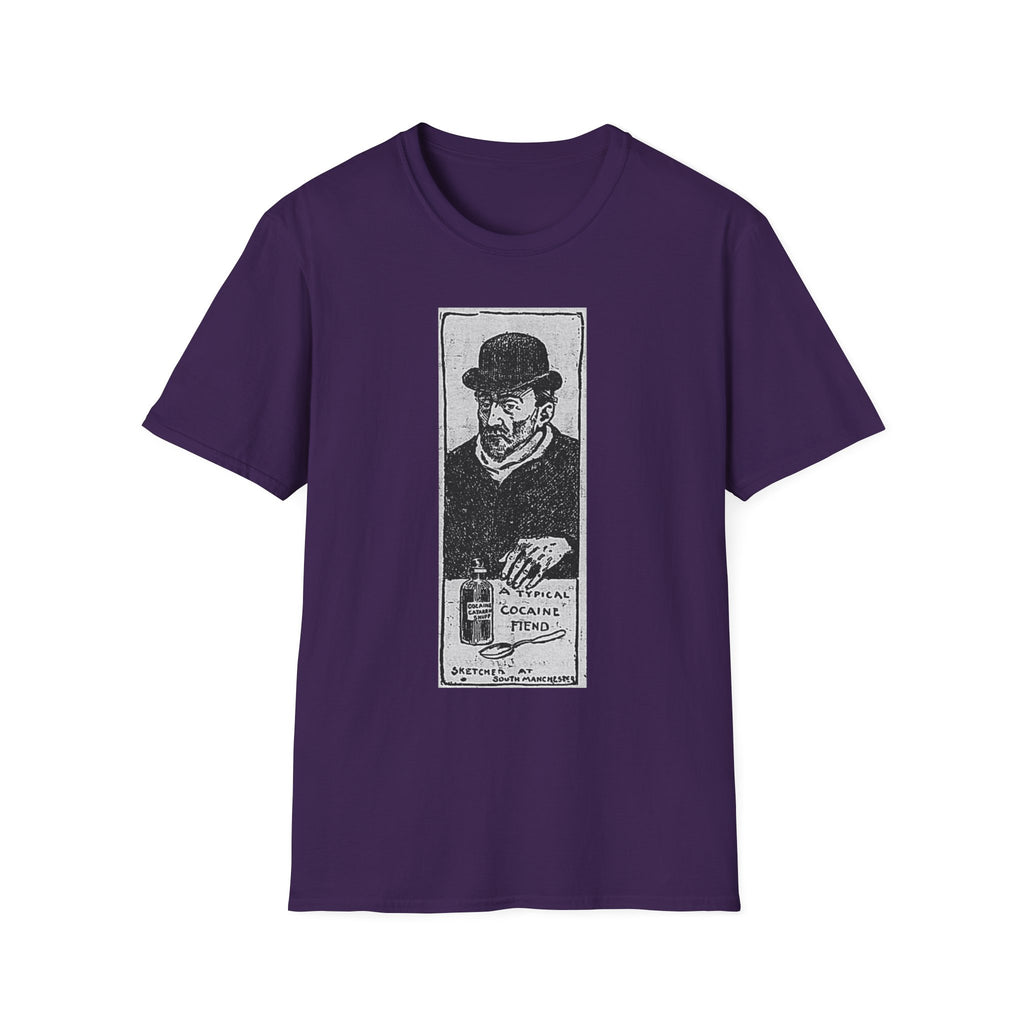 Vintage 'A Typical Cocaine Fiend' Newspaper Cartoon T-Shirt
