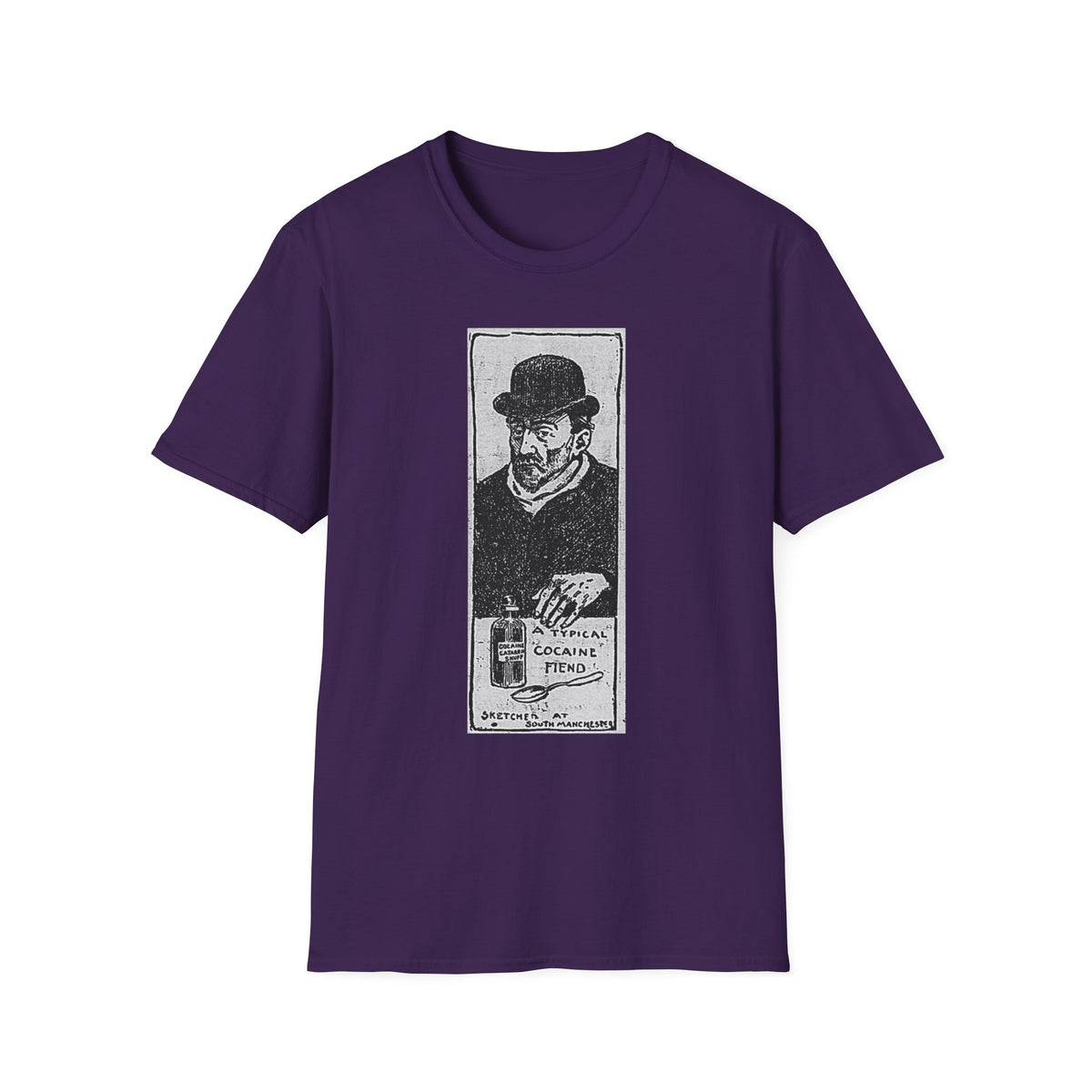 Vintage 'A Typical Cocaine Fiend' Newspaper Cartoon T-Shirt