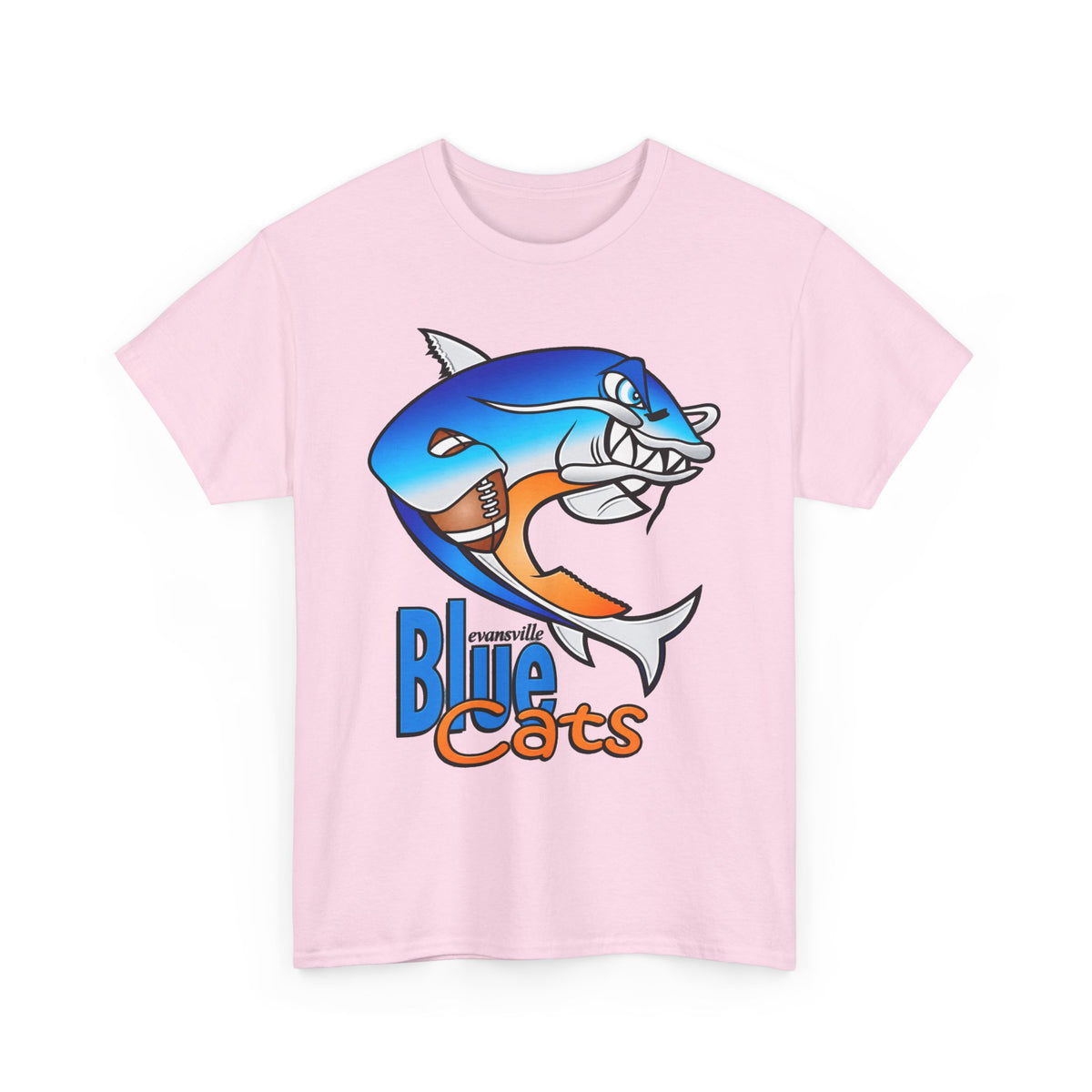 Evansville Blue Cats Shark Mascot T-Shirt