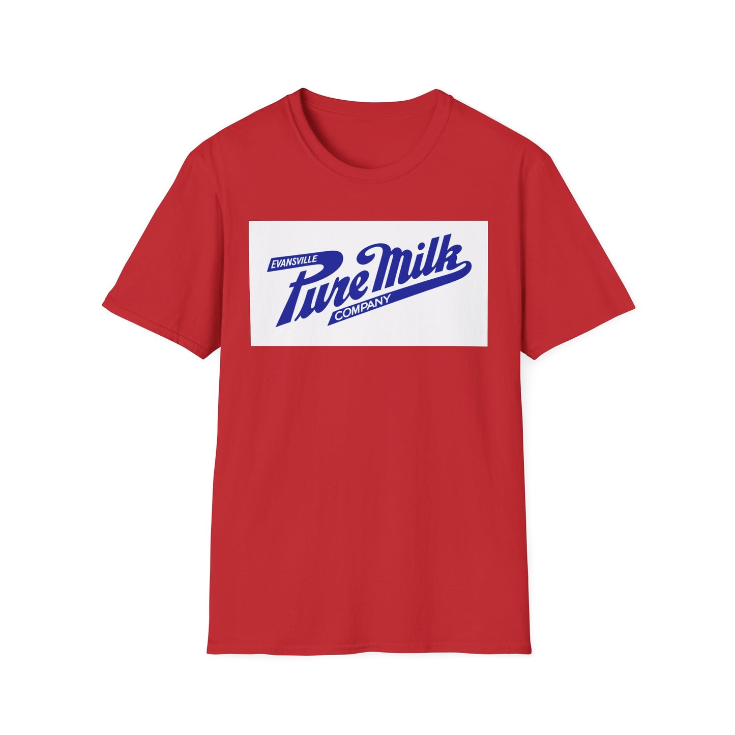 Copy of Pure Milk Company Retro Tee — Vintage Evansville Dairy Logo T-Shirt