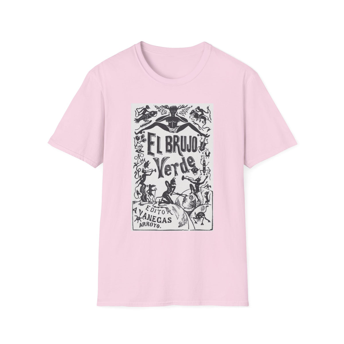 El Brujo Verde T-Shirt — Vintage Mexican Folk Art Design