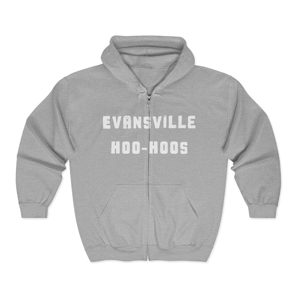 Evansville Hoo-Hoos 1911 Logo Full‑Zip Hoodie — Retro Baseball Club Logo