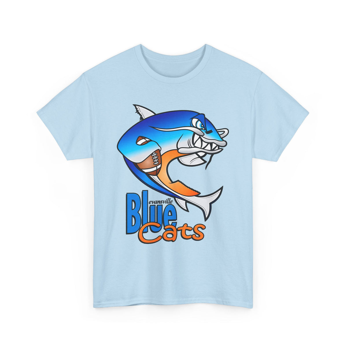 Evansville Blue Cats Shark Mascot T-Shirt