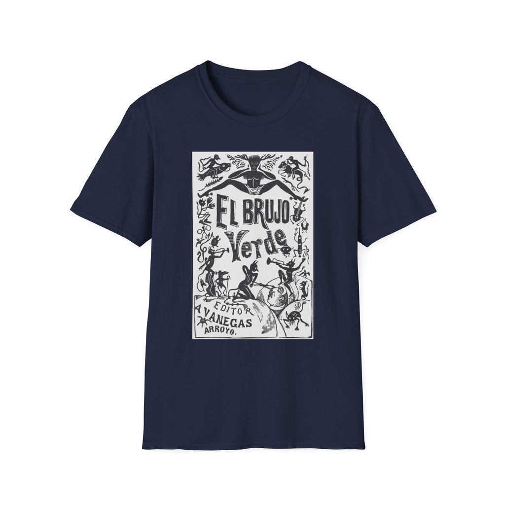 El Brujo Verde T-Shirt — Vintage Mexican Folk Art Design