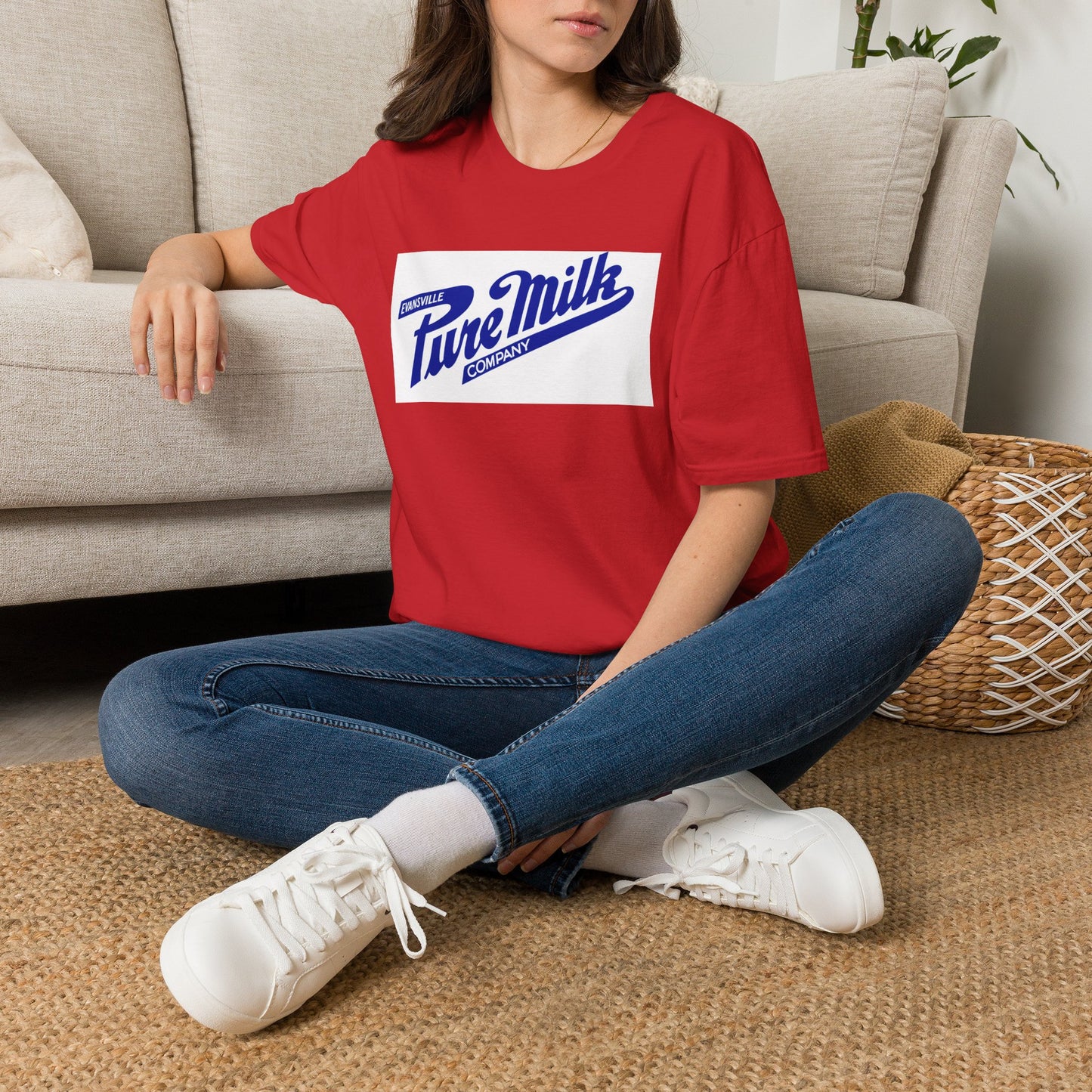 Pure Milk Company Retro Tee — Vintage Evansville Dairy Logo T-Shirt