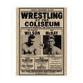 Vintage 'Wrestling at the Coliseum' Matte Poster