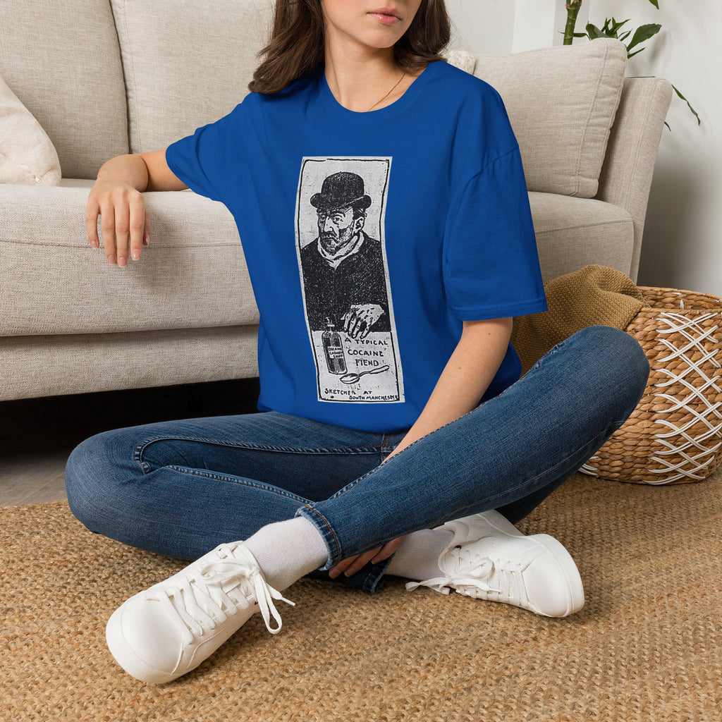 Vintage 'A Typical Cocaine Fiend' Newspaper Cartoon T-Shirt