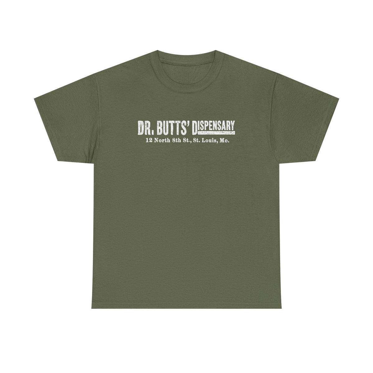 Dr. Butts' Dispensary St. Louis 1881 Tee – Vintage Apothecary Logo Shirt