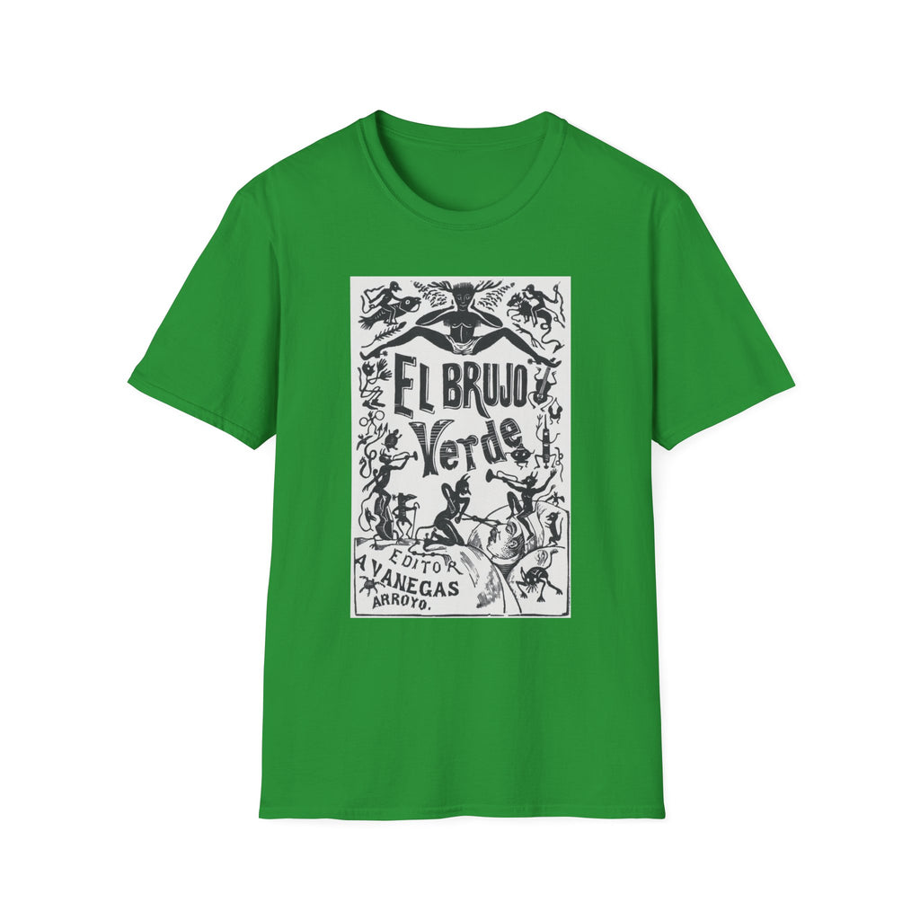 El Brujo Verde T-Shirt — Vintage Mexican Folk Art Design
