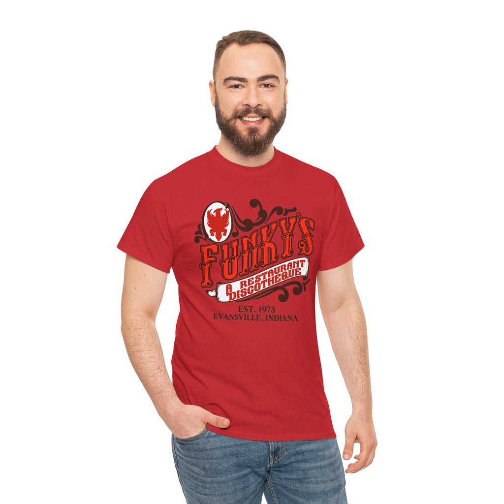 Funky’s Evansville, IN Restaurant & Discotheque Tee — Vintage Evansville, Indiana Graphic T‑Shirt