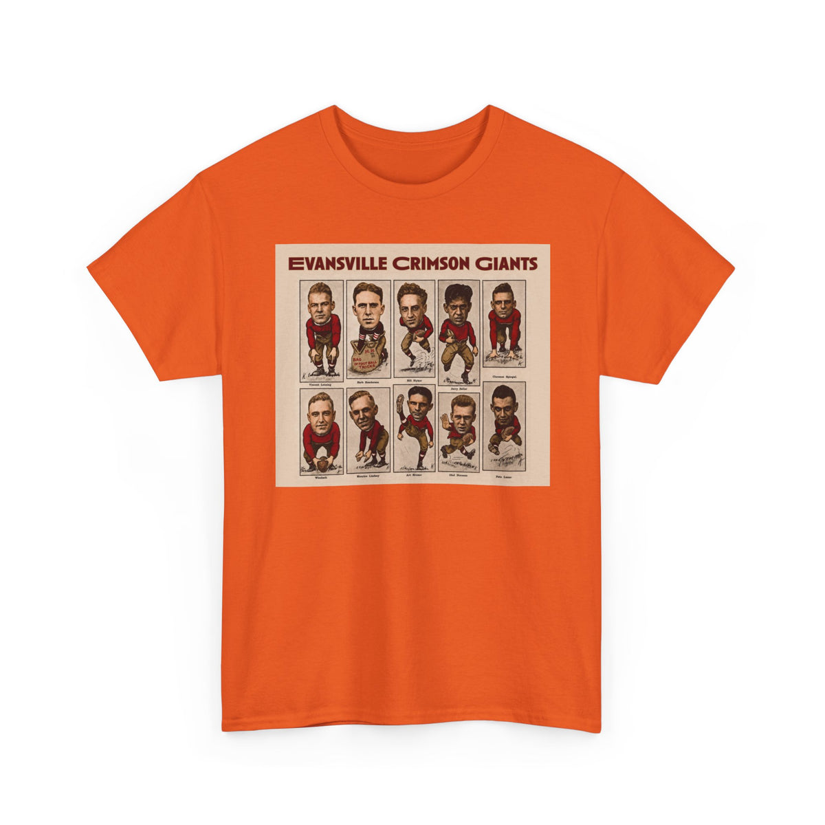 Evansville Crimson Giants Vintage Football Player Card Tee