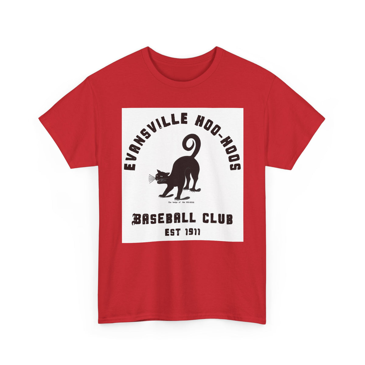 Evansville Hoo-Hoos 1911 Vintage Cat Baseball Tee