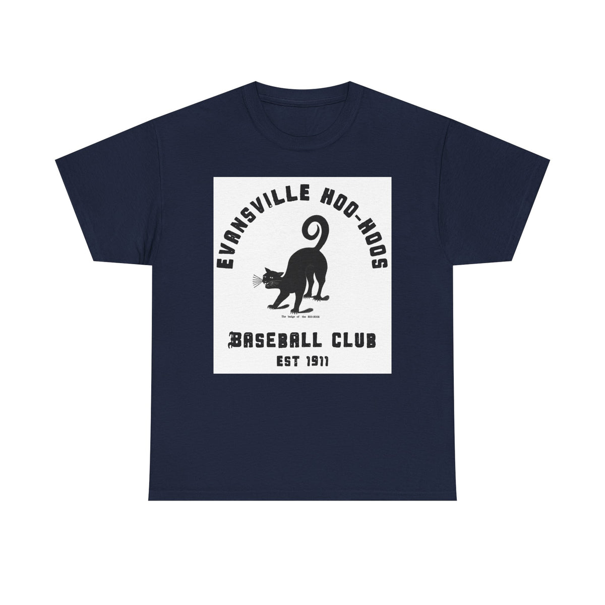 Evansville Hoo-Hoos 1911 Vintage Cat Baseball Tee