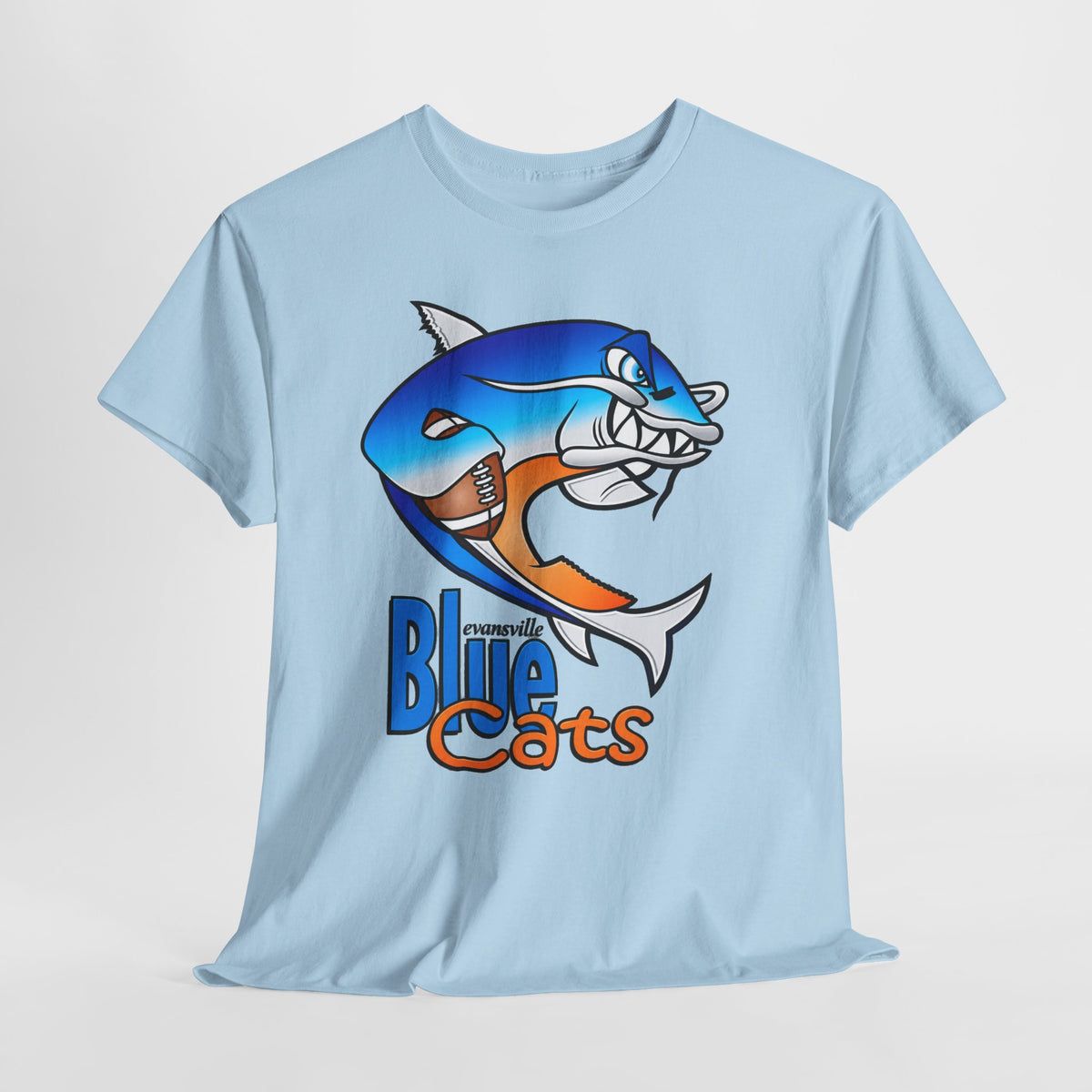 Evansville Blue Cats Shark Mascot T-Shirt