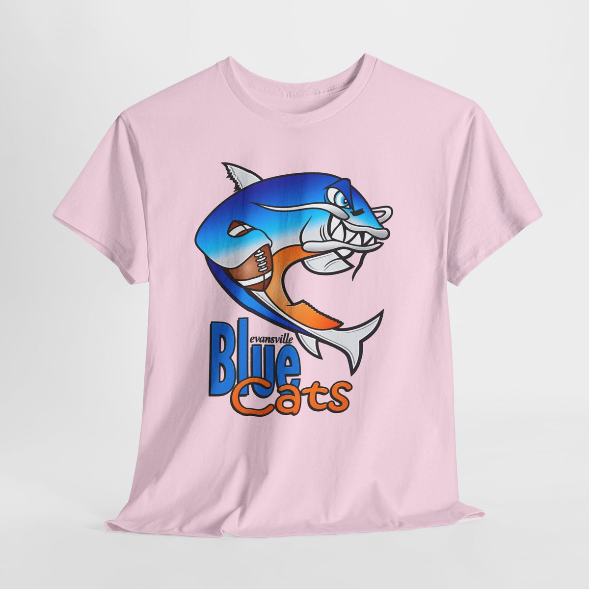 Evansville Blue Cats Shark Mascot T-Shirt