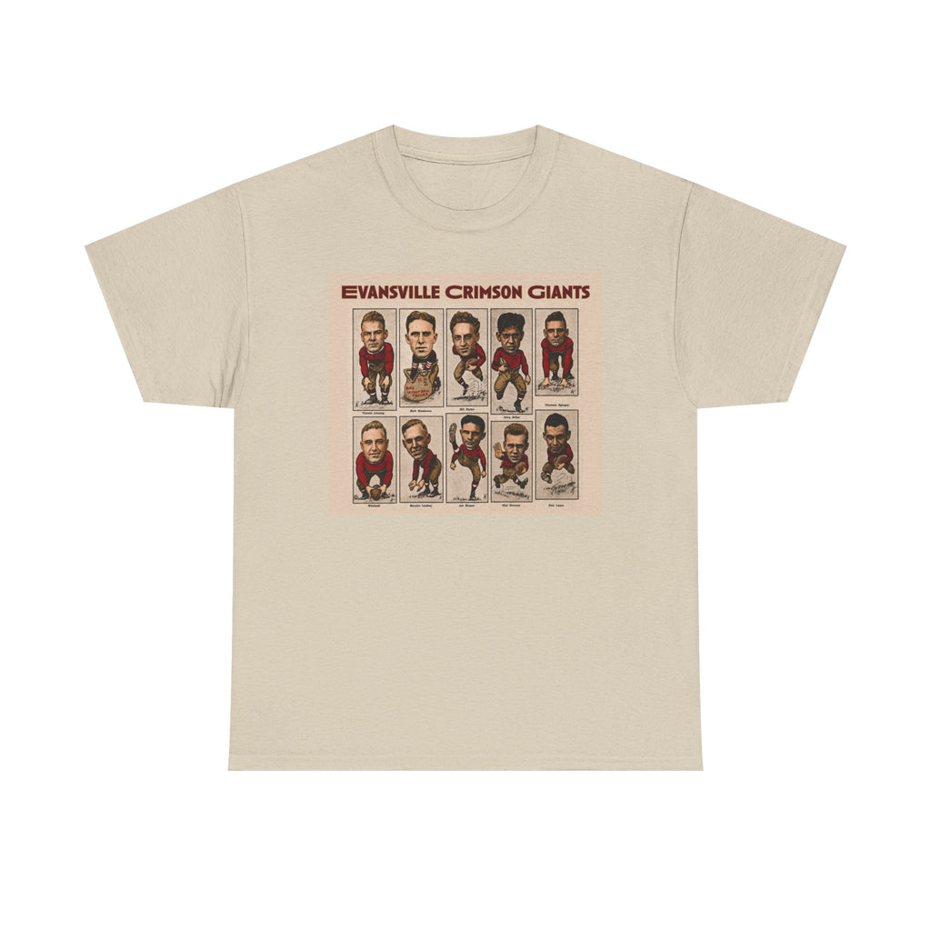 Evansville Crimson Giants Vintage Football Player Card Tee