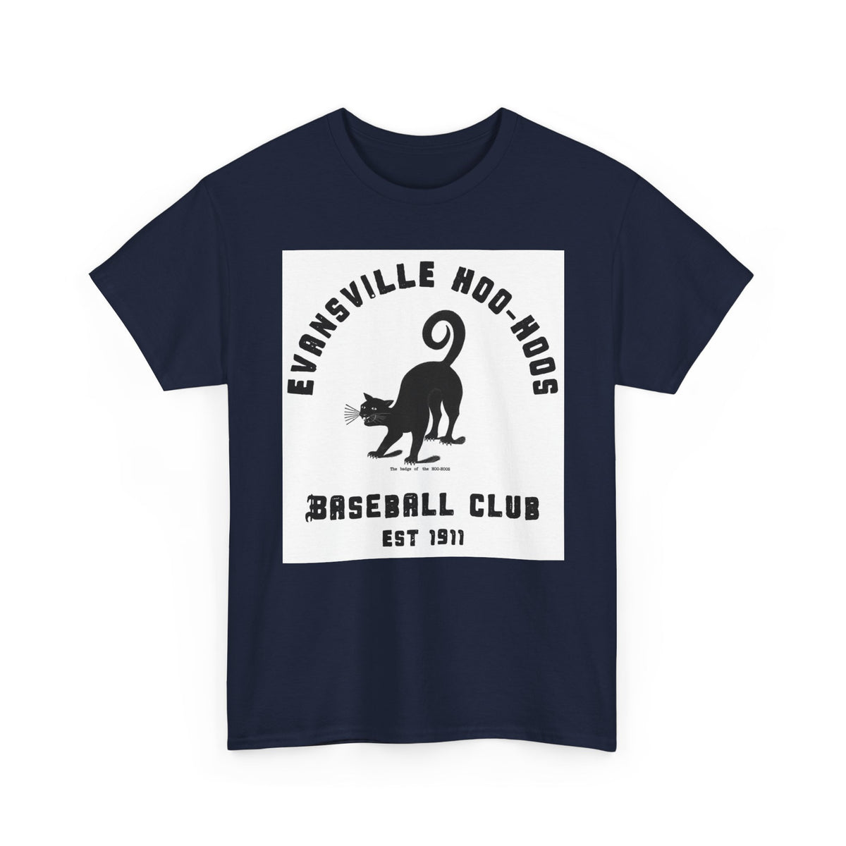 Evansville Hoo-Hoos 1911 Vintage Cat Baseball Tee
