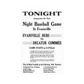 1931 Evansville Hubs vs Decatur Commies…First Night Baseball Game in Evansville (reproduction)