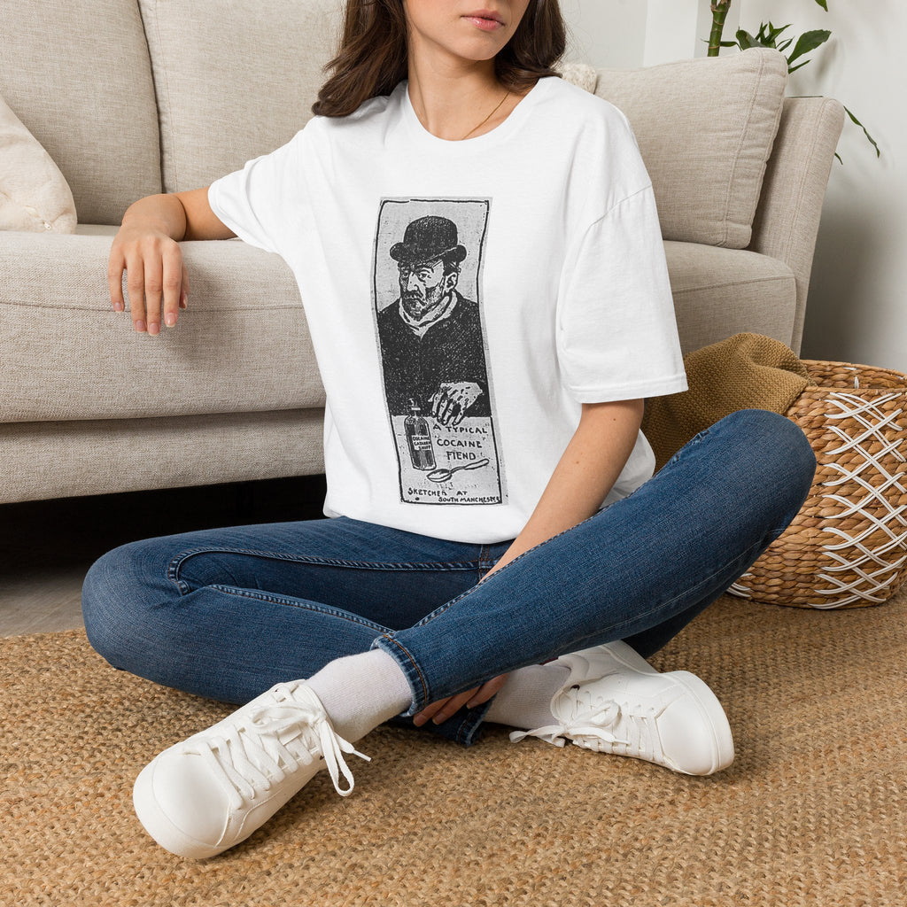 Vintage 'A Typical Cocaine Fiend' Newspaper Cartoon T-Shirt