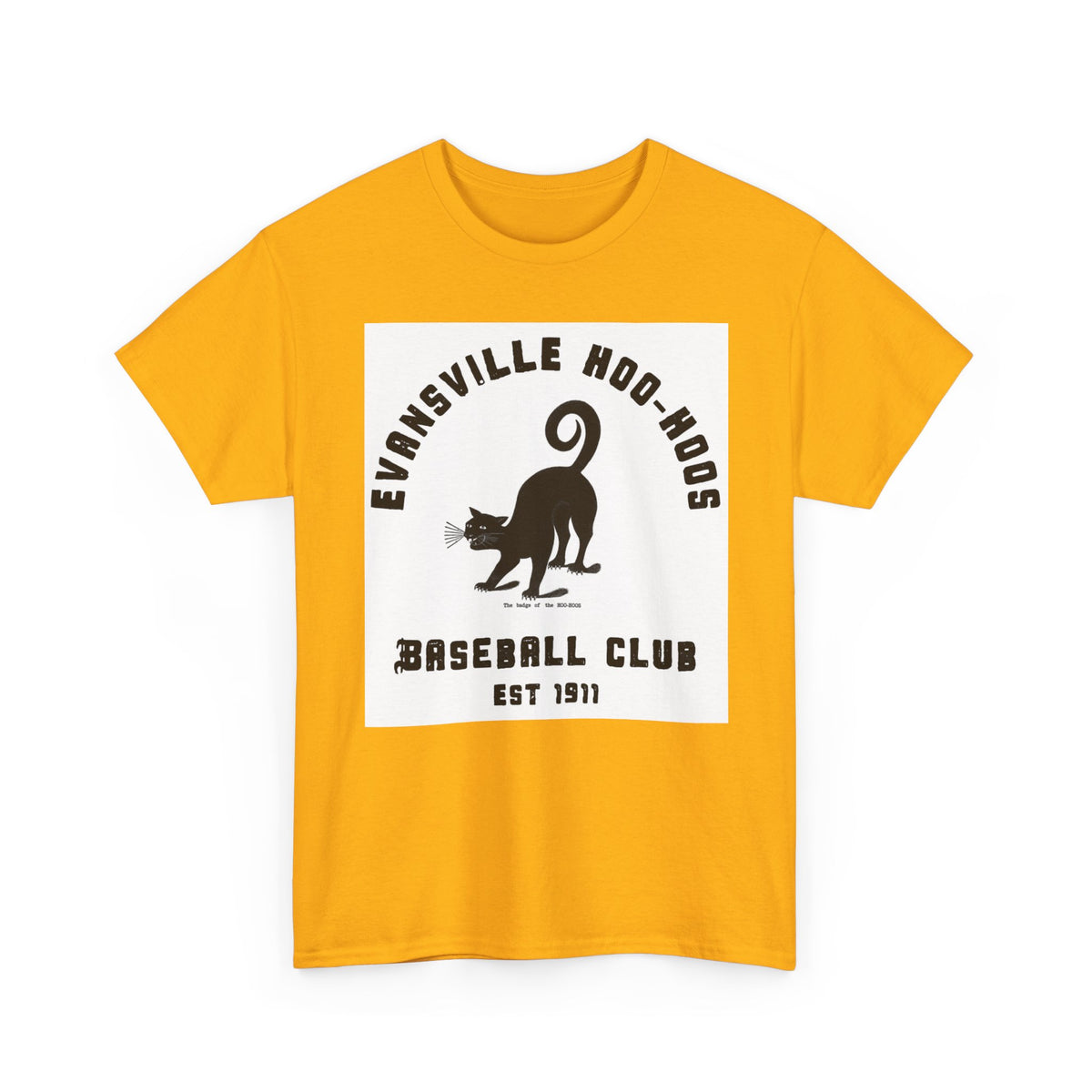 Evansville Hoo-Hoos 1911 Vintage Cat Baseball Tee