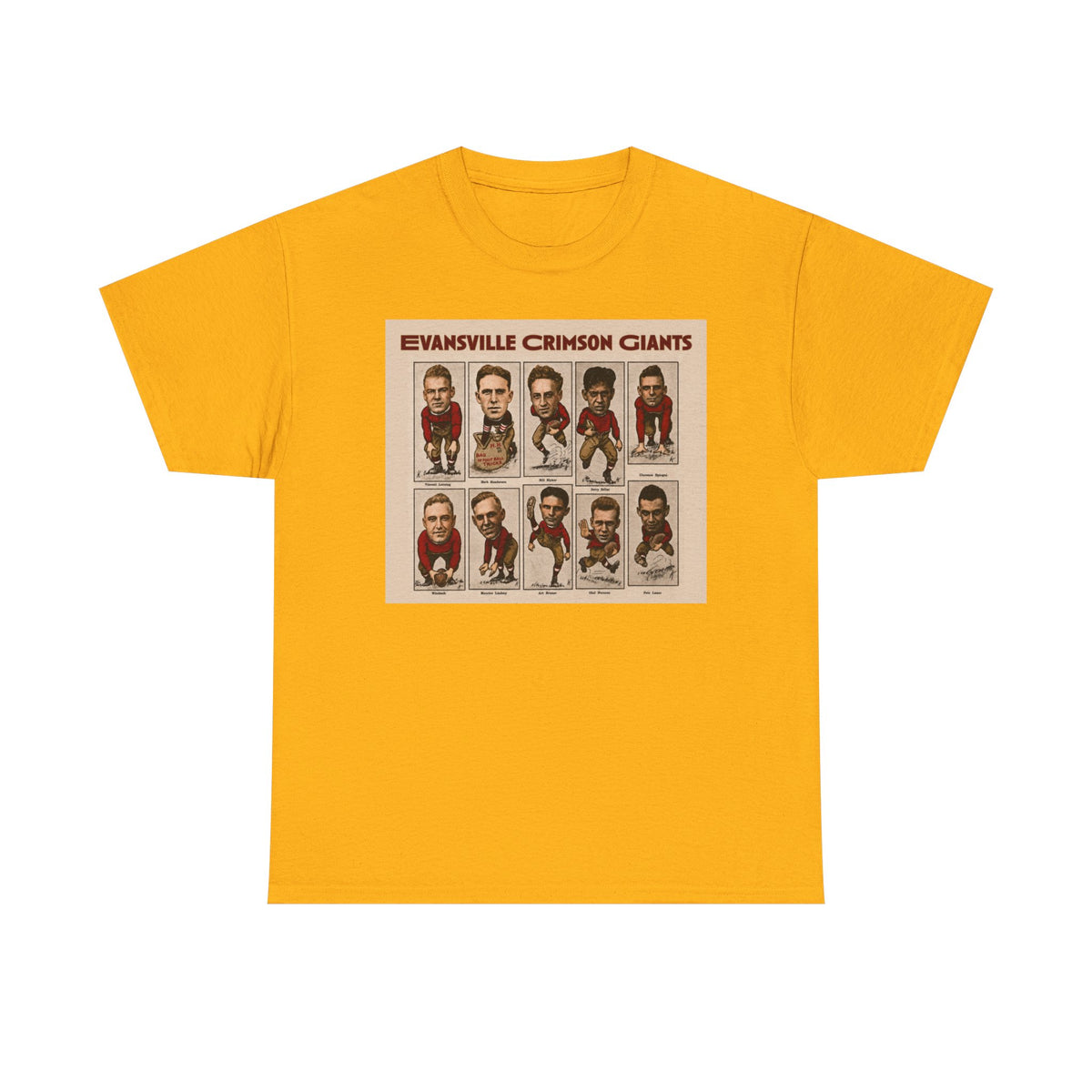 Evansville Crimson Giants Vintage Football Player Card Tee